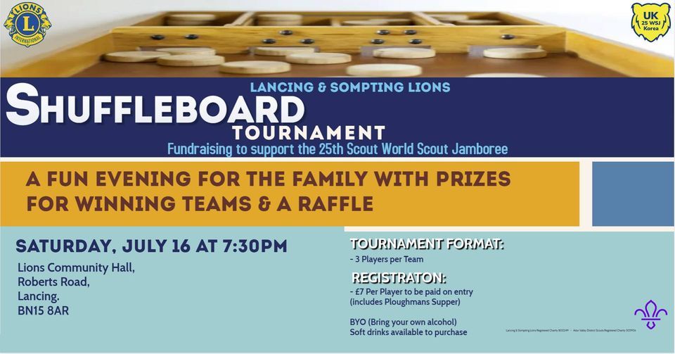 Shuffleboard Event Shuffleboard Tournament at Lancing and Sompting Lions Community Hall ...