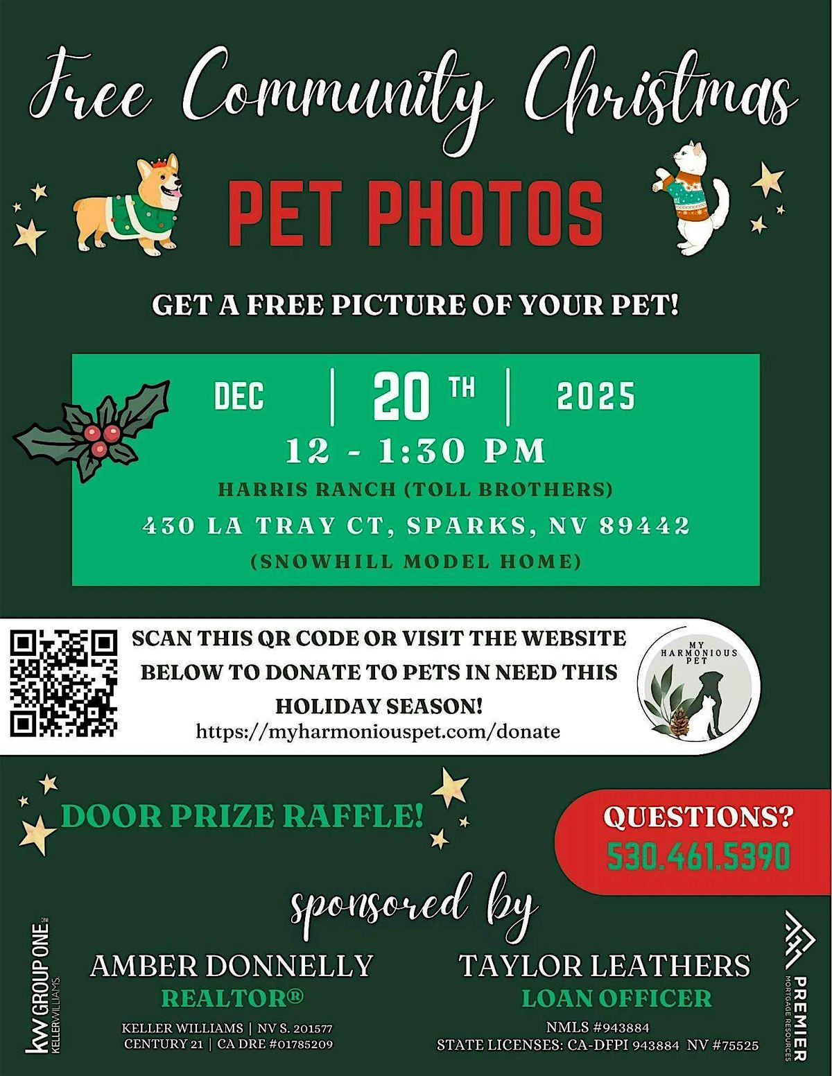 Free Community Christmas Pet Photos