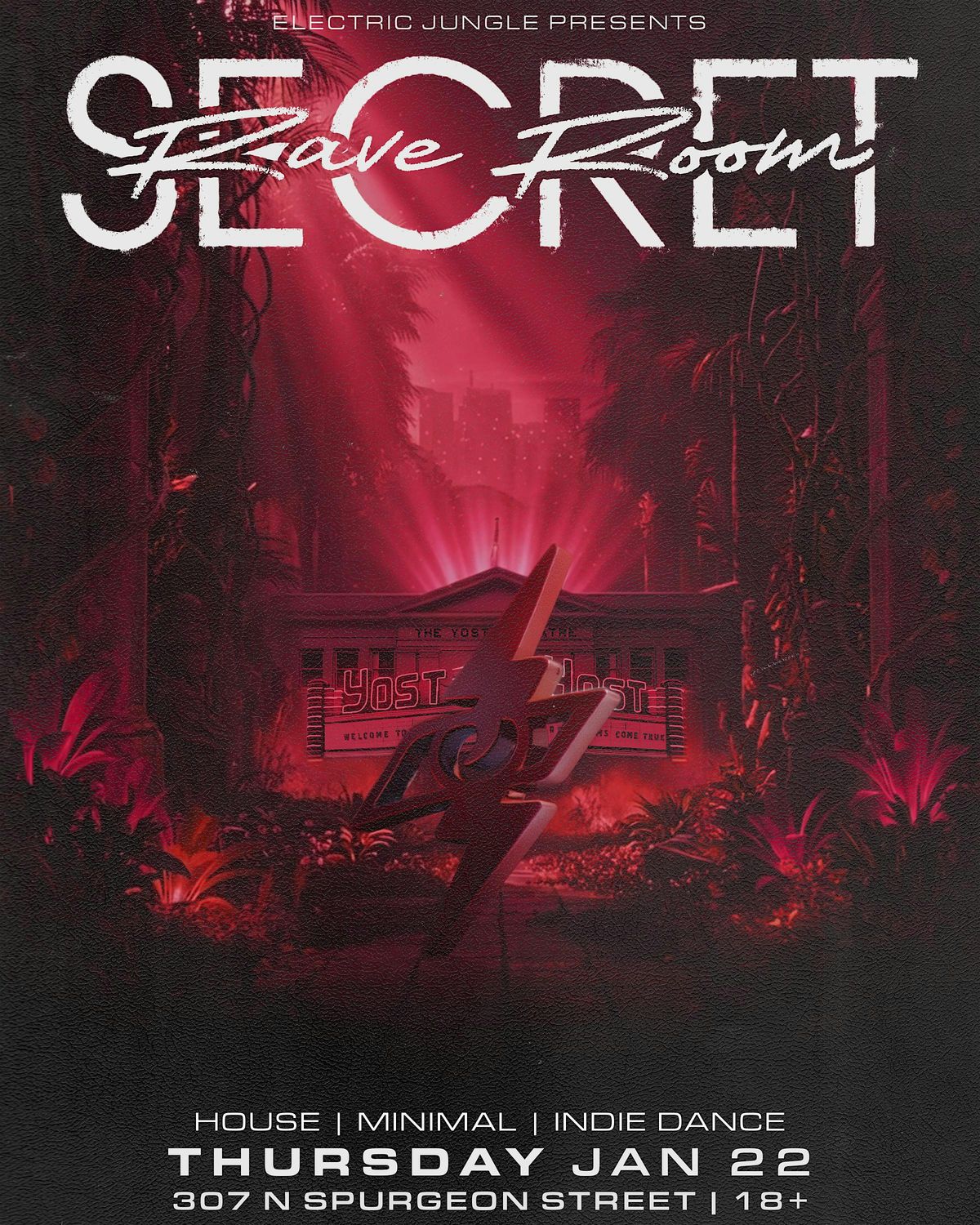 Secret Rave Secret Rave Room at Yost Theater, Santa Ana on 22nd January, 2026