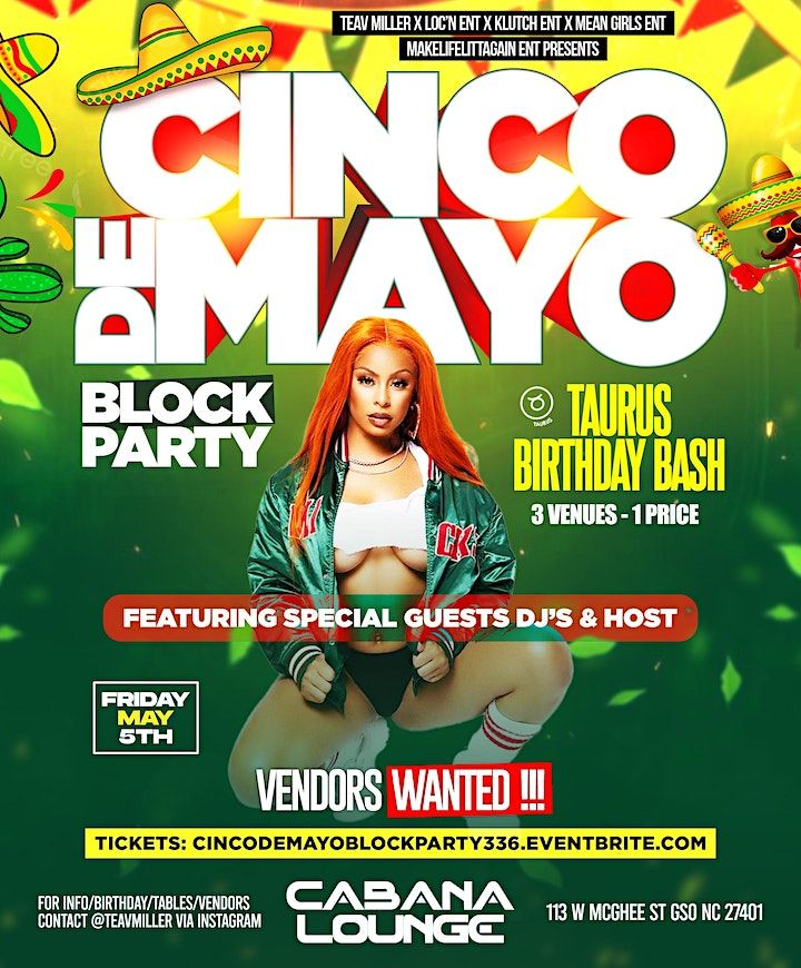 Cinco De Mayo Block Party/Taurus Bash Cabana Lounge Cabana Lounge