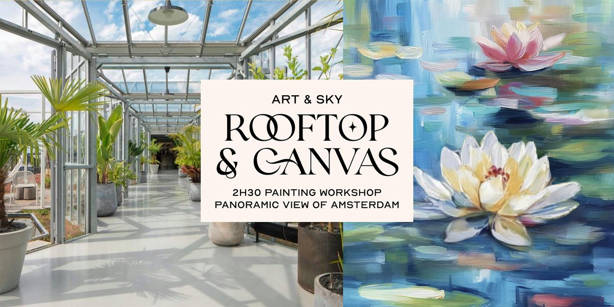 Saturday Rooftop Painting Experience: Lotus flower Acrylic Workshop (2h30)