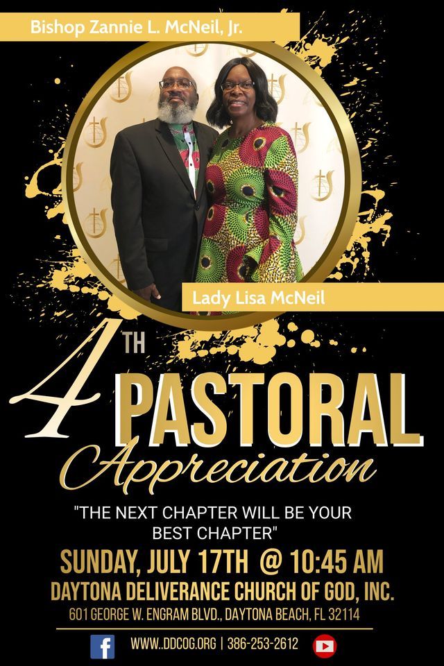 4th Pastoral Appreciation Celebration | Daytona Deliverance Church of ...