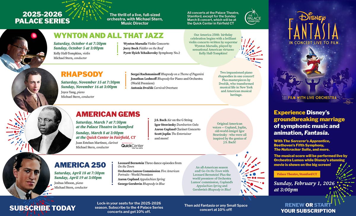 Orchestra Lumos - Disneys Fantasia In Concert at Palace Theatre at Stamford Center for the Arts