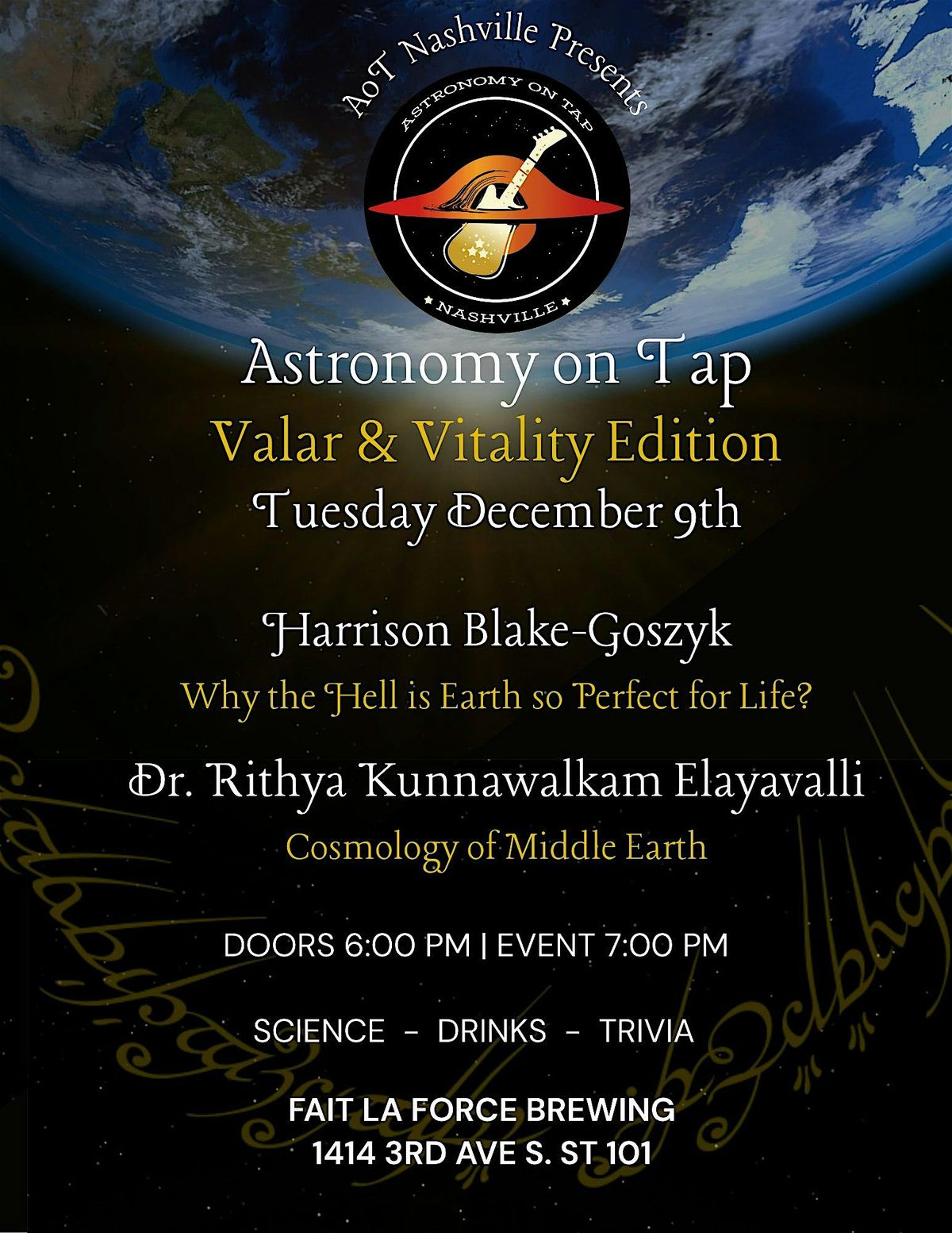 Astronomy on Tap - Valar and Vitality Edition