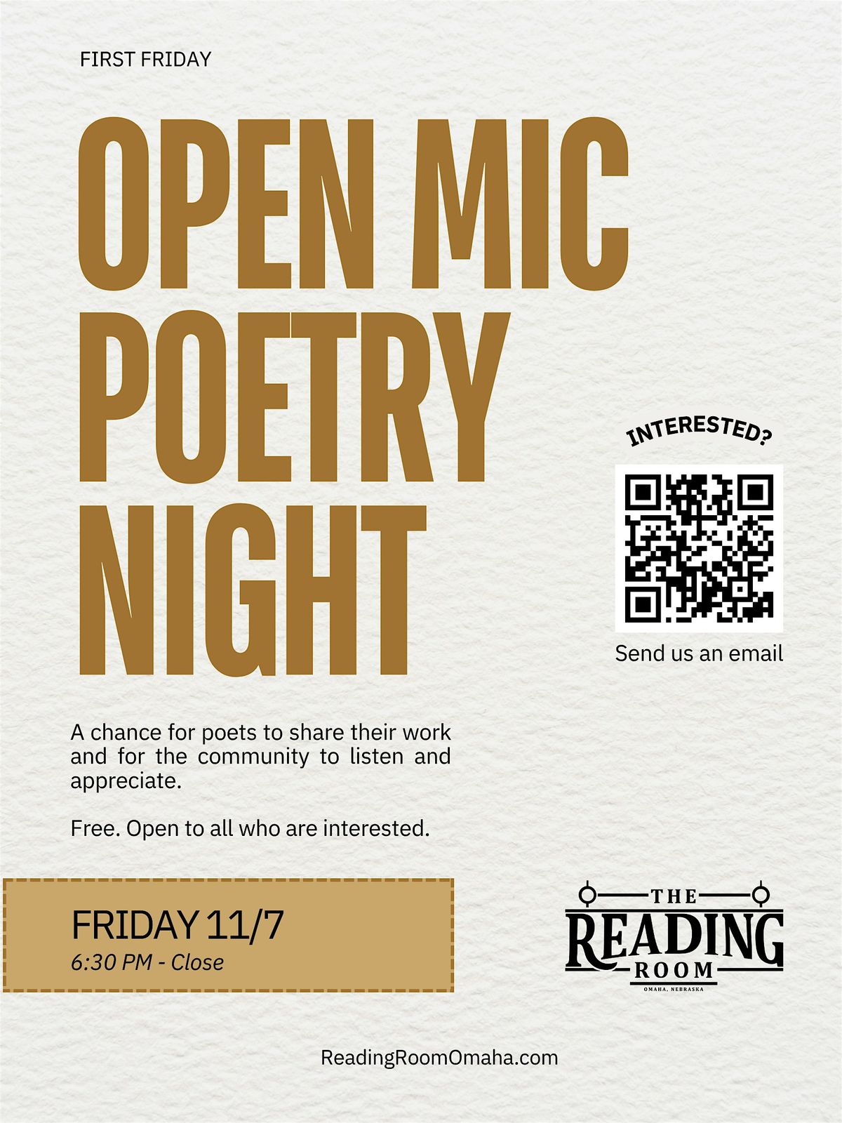 Poetry Open Mic at The Reading Room