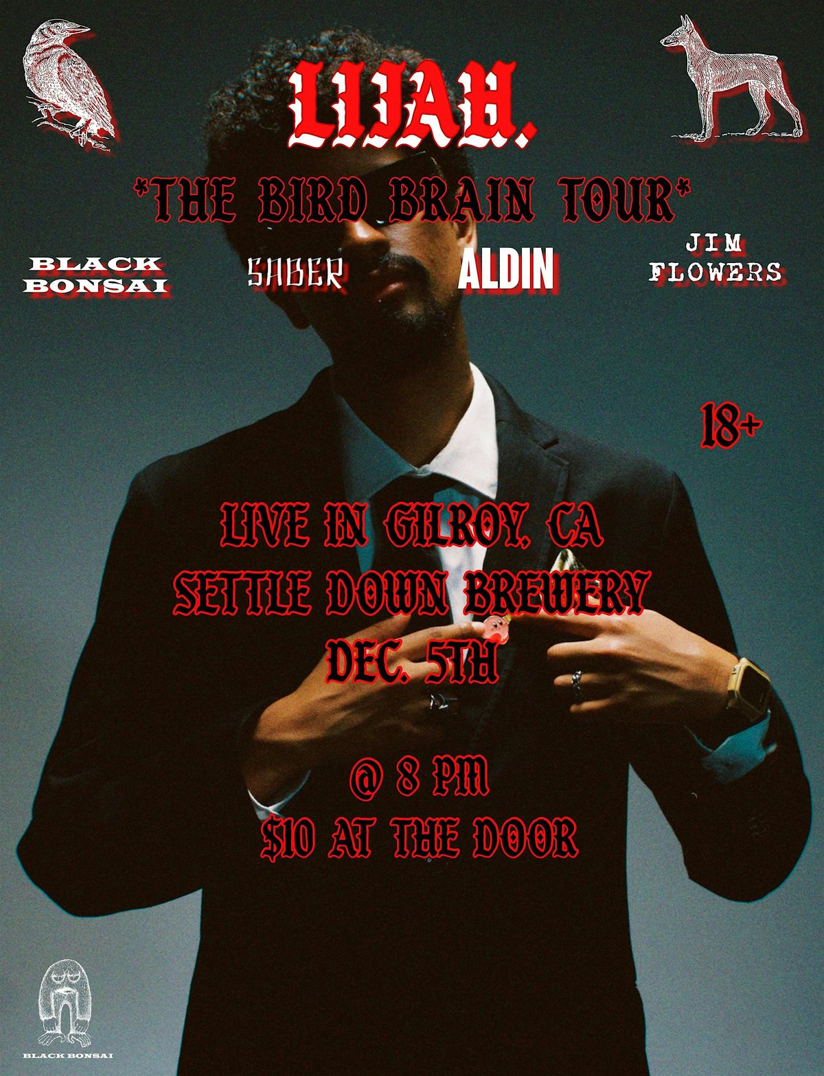 THE BIRD BRAIN TOUR LIVE @ SETTLE DOWN BREWERY IN GILROY, CA