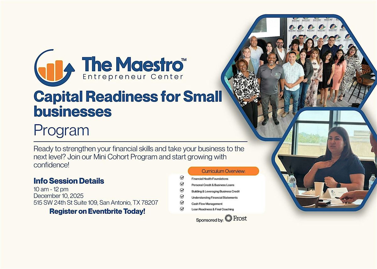 Capital Readiness for Small Business Owners Program Information Session