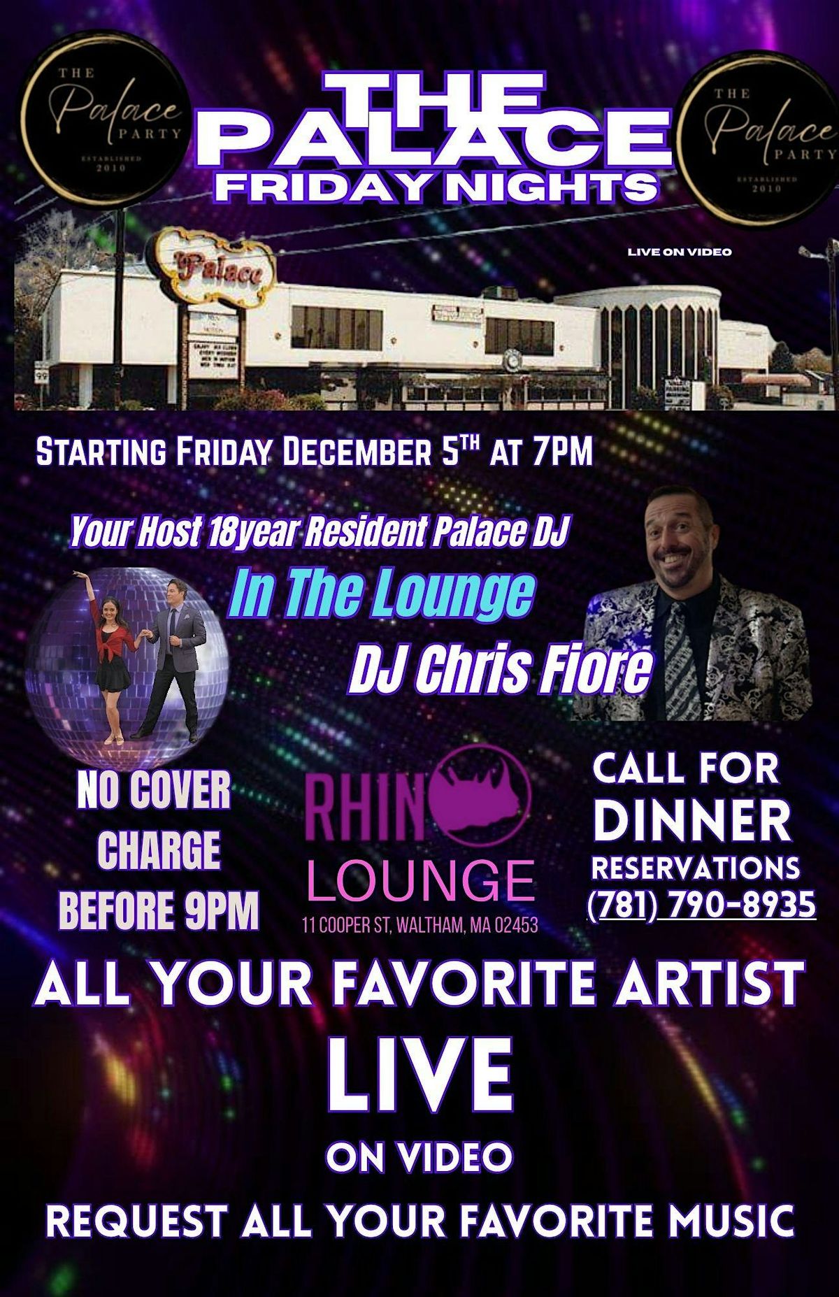 FRIDAY NIGHT PALACE PARTY