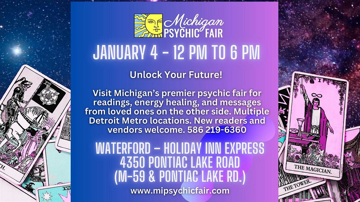 Michigan Psychic Fair at Waterford \u2013 Holiday Inn Express