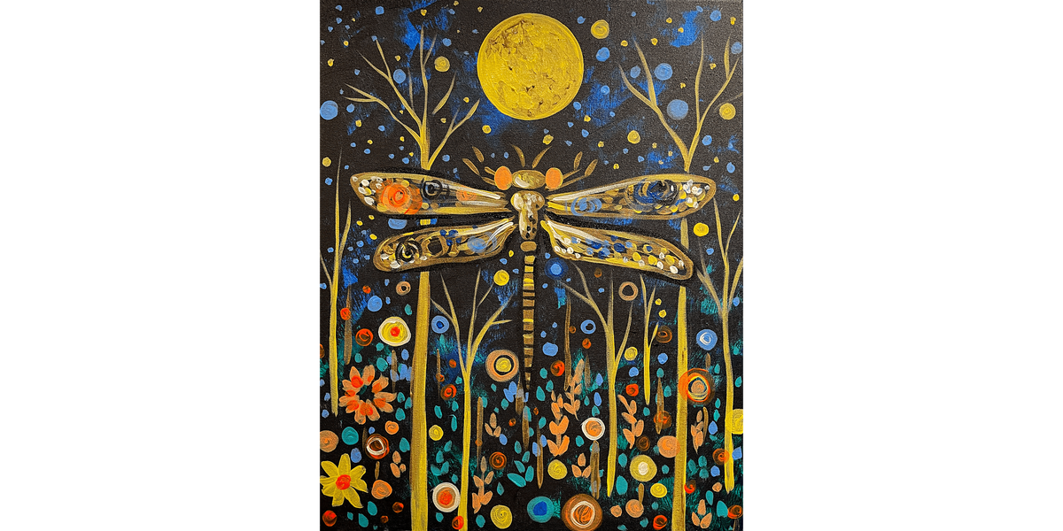 Klimt Style Dragonfly - Paint and Sip in Tyler | Classpop!\u2122