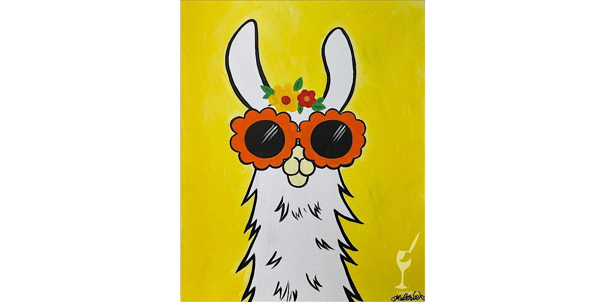 Cool Summer Llama Vibes - Paint and Sip in San Antonio | Classpop!\u2122