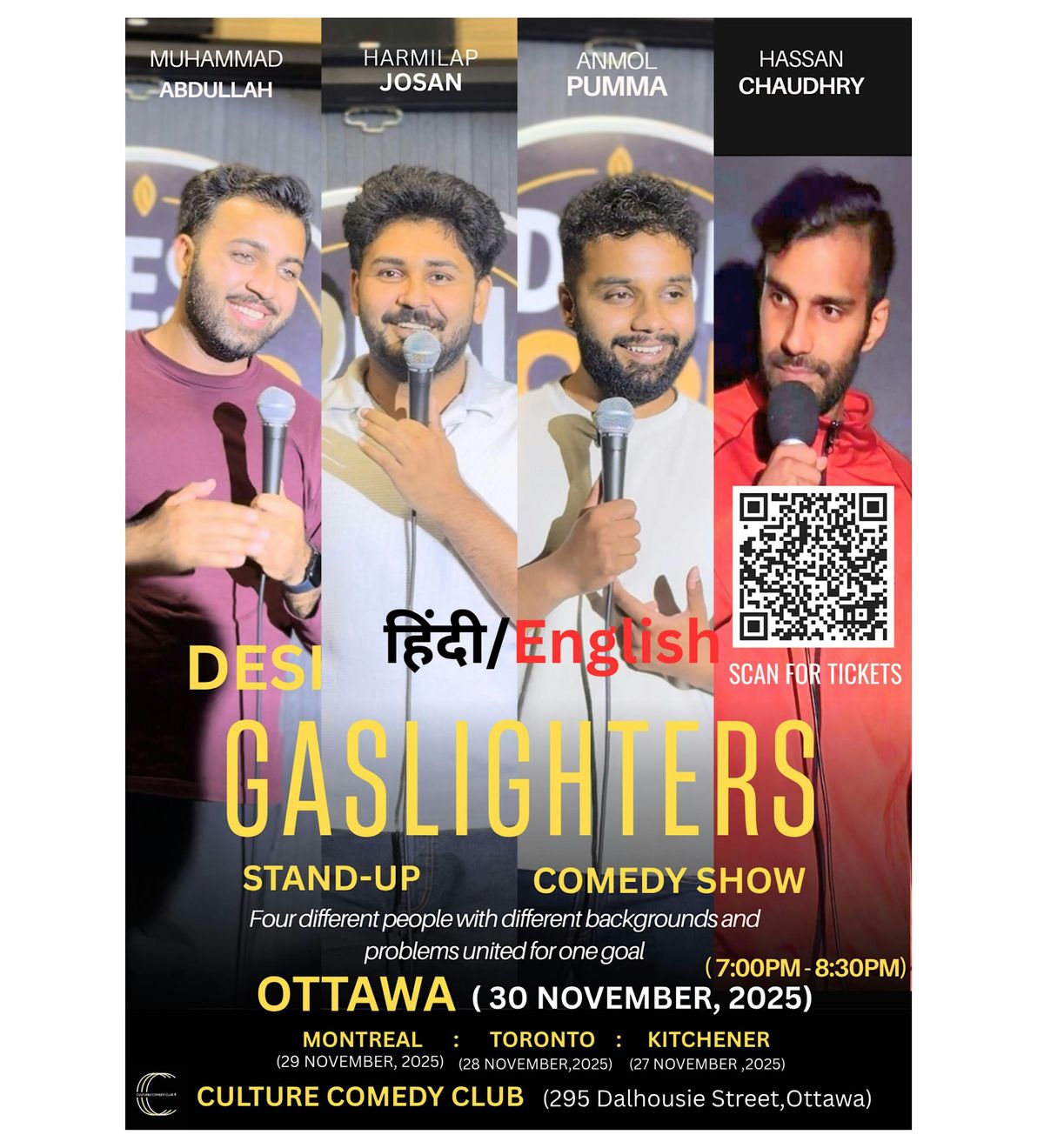 Desi gaslighters standup comedy show in ottawa