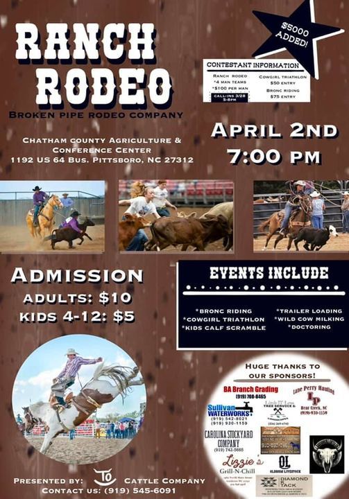 Broken Pipe Ranch Rodeo | Chatham County Agriculture & Conference ...