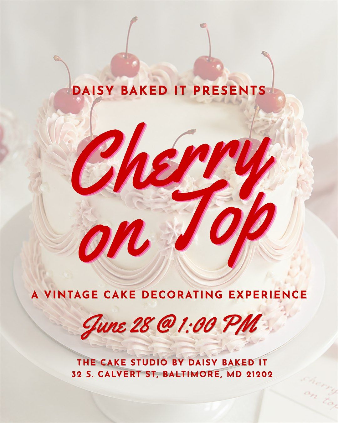 Cherry on Top: A Vintage Cake Decorating Experience