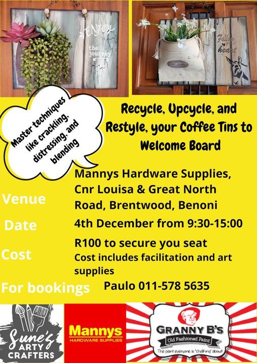 Recycle, Upcycle, and Restyle your Coffee tins to Board