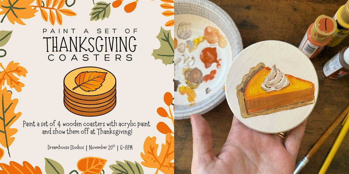 Paint Thanksgiving Coasters