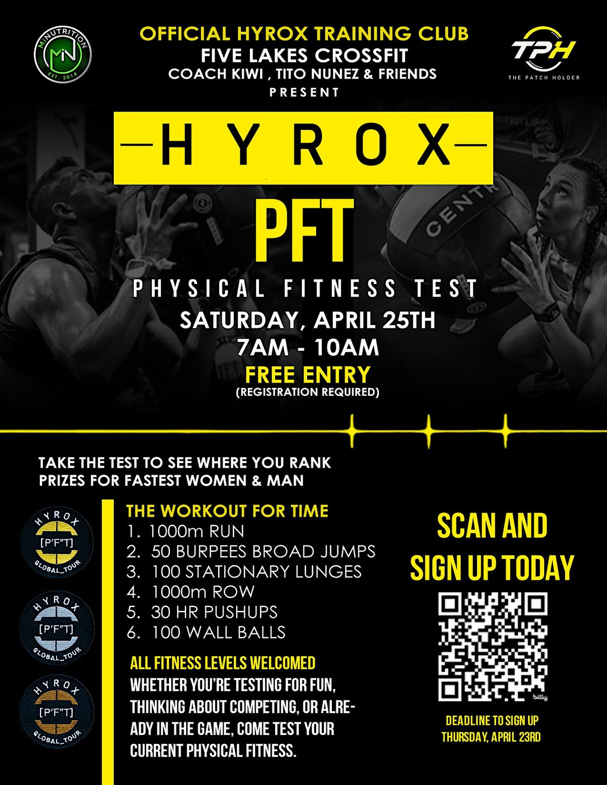 HYROX PHYSICAL FITNESS TEST at Five Lakes CrossFit, Farmington Hills on ...