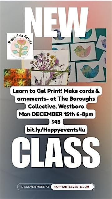 Learn to Gel Print- Make Ornaments and Cards