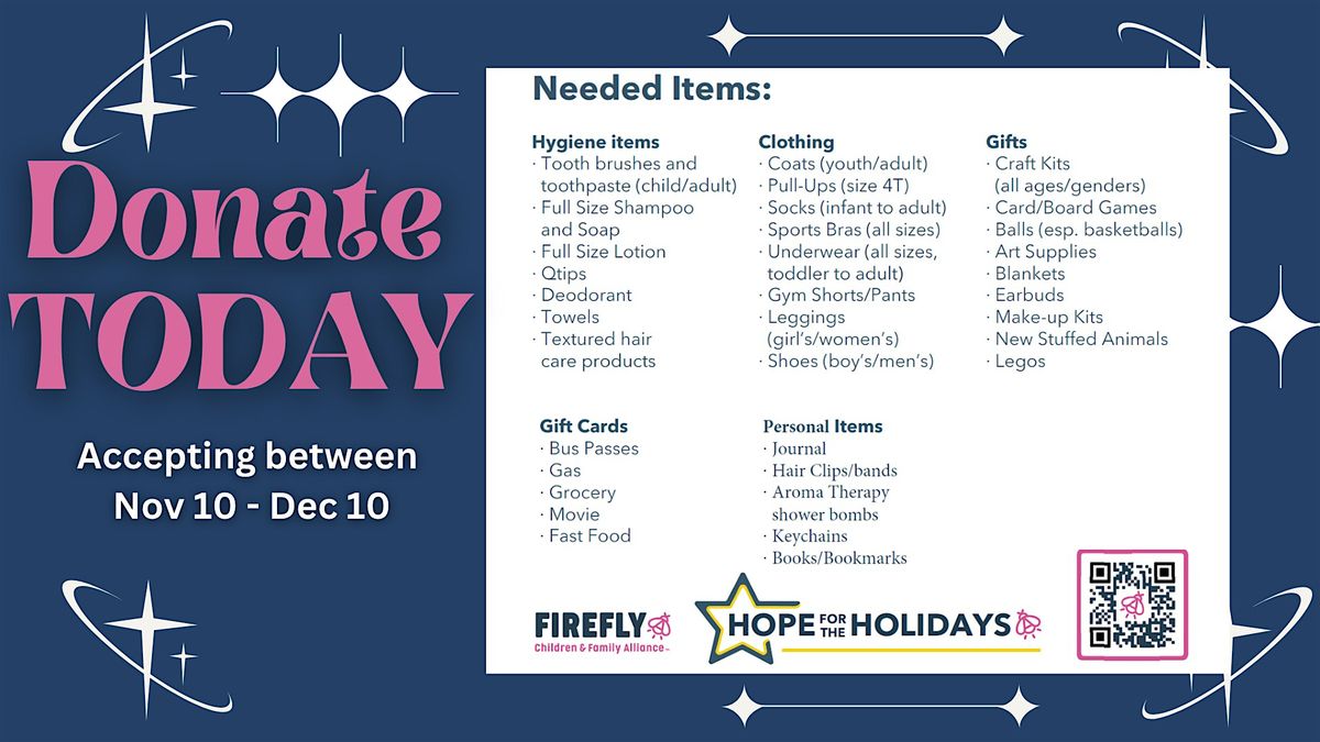 Fire Fly Foster Care Donation Center