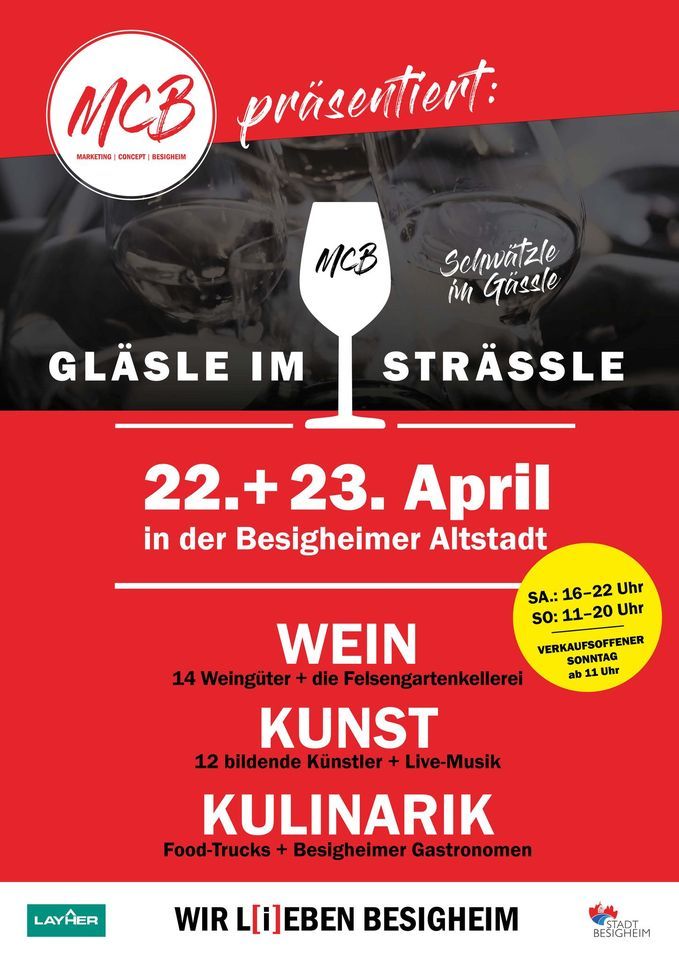 GL\u00c4SLE IM STR\u00c4\u00dfLE in der Besigheimer Altstadt