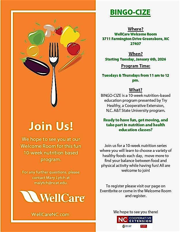 BINGO-CIZE FOR YOUR HEALTH!