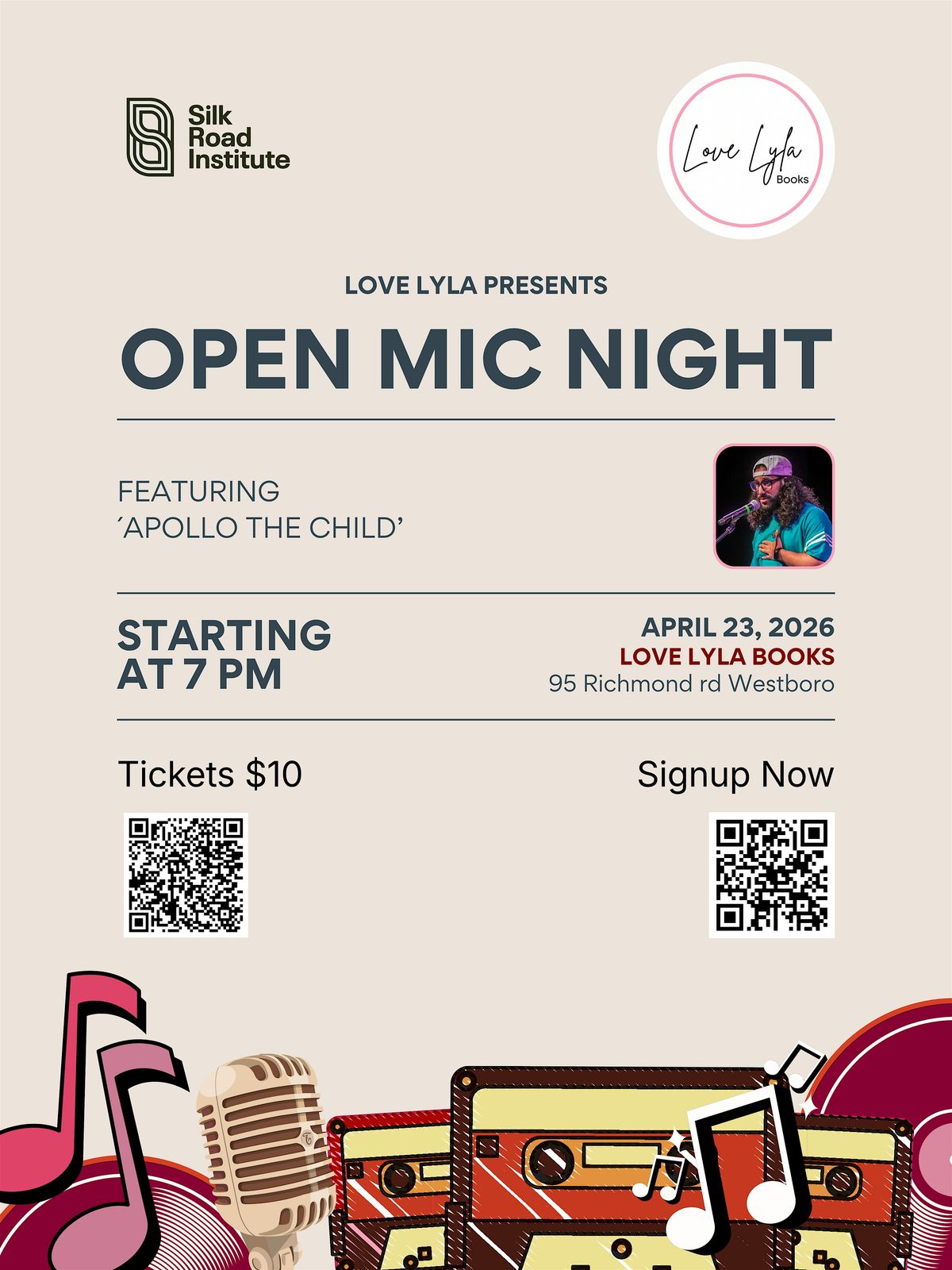 Open Mic Night - Love Lyla Books X Silk Road Institute