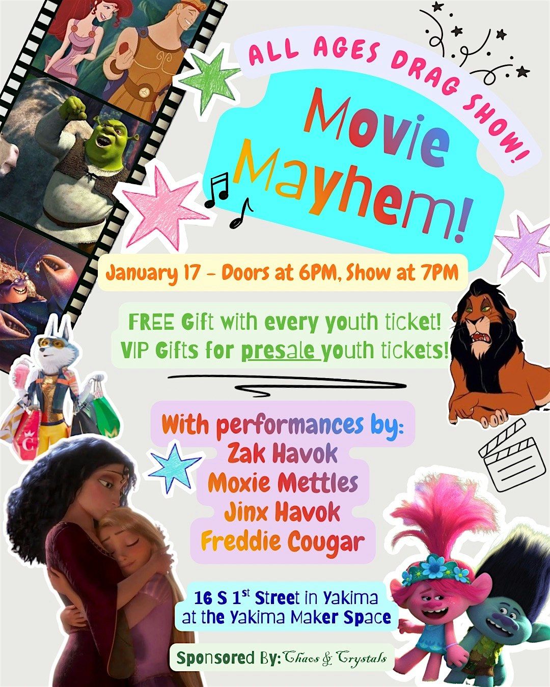 The Rejected Rhinestones Presents: Movie Mayhem (ALL AGES)