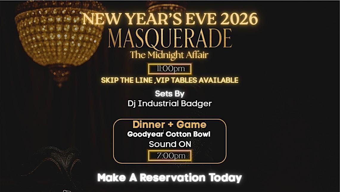 New Year\u2019s Eve Masquerade at Black Sheep