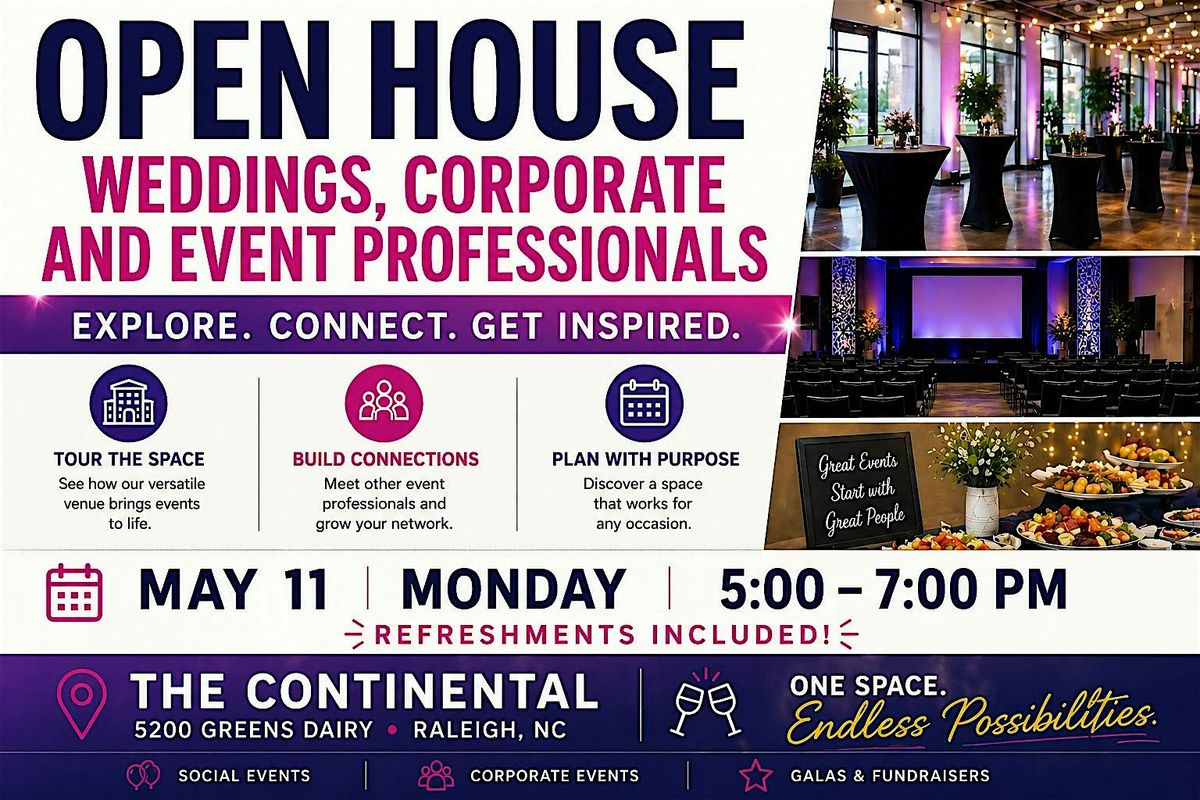 Open House! New Event Venue! Network, Connect and Socialize! Free Admission