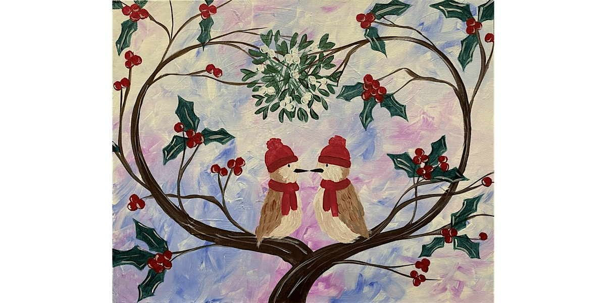 Stay Cozy Under the Mistletoe - Paint and Sip in Chicago | Classpop!\u2122