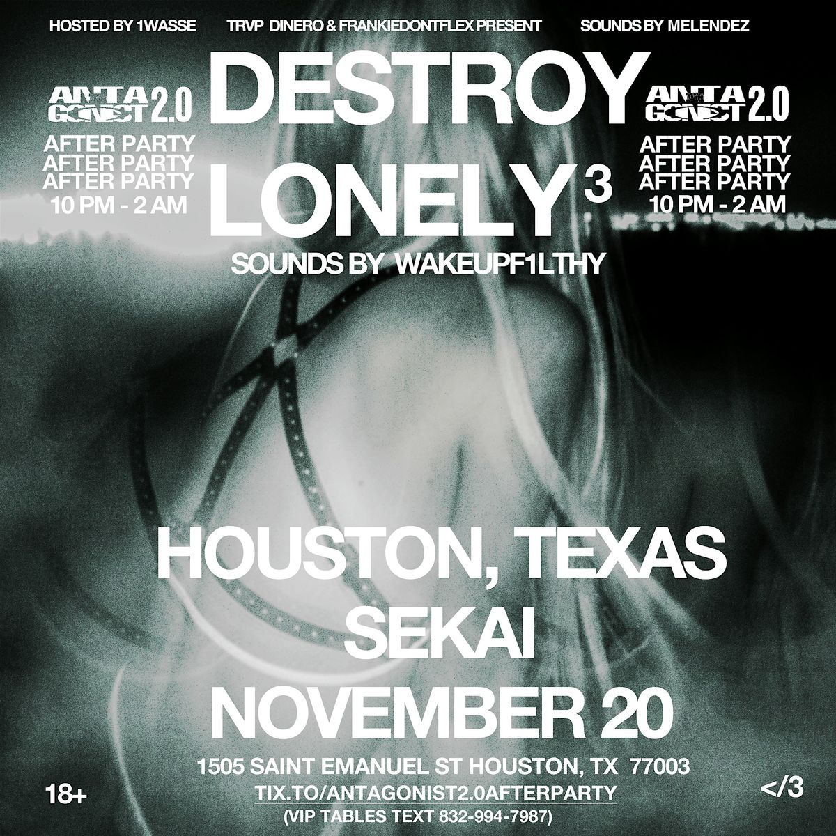 Destroy Lonely Antagonist2.0 Houston, TX Official After Party