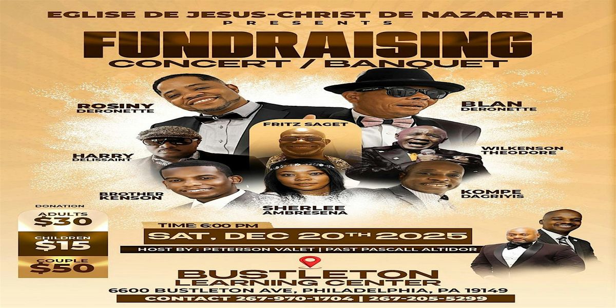 FUNDRAISING CONCERT BANQUET- SATURDAY, DECEMBER 20TH, 2025