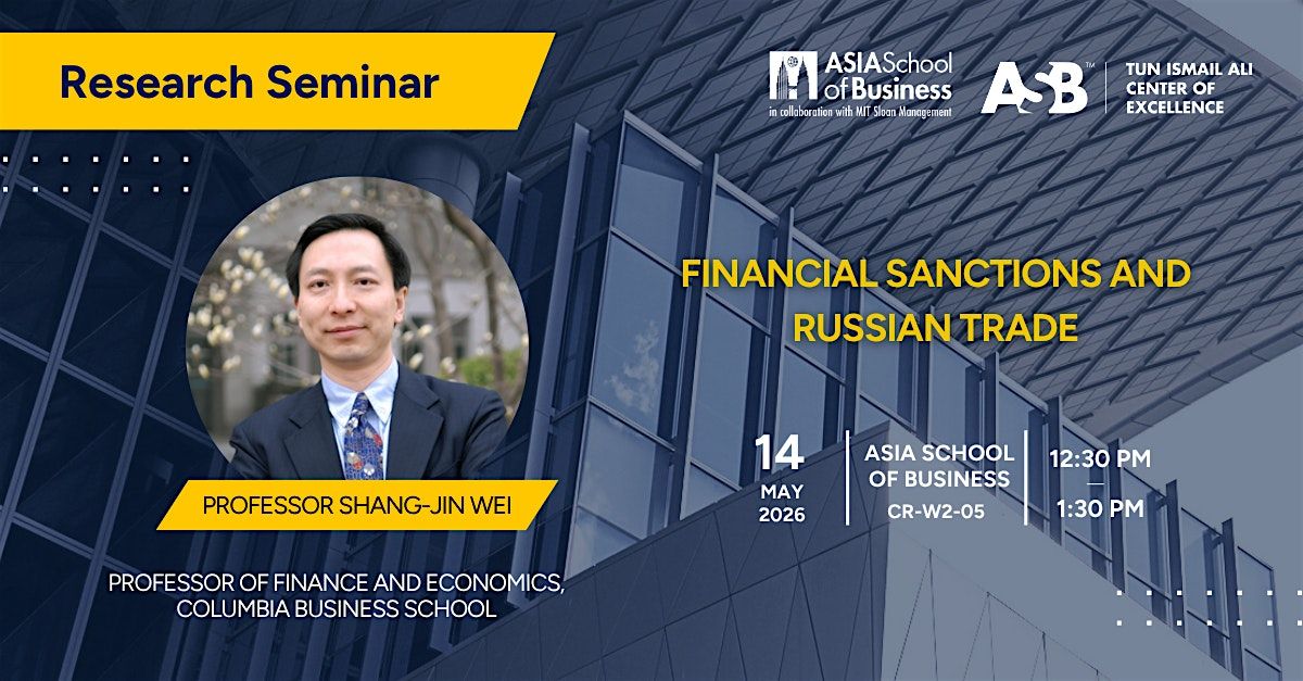 TIACOE Research Seminar: Professor Shang-Jin Wei