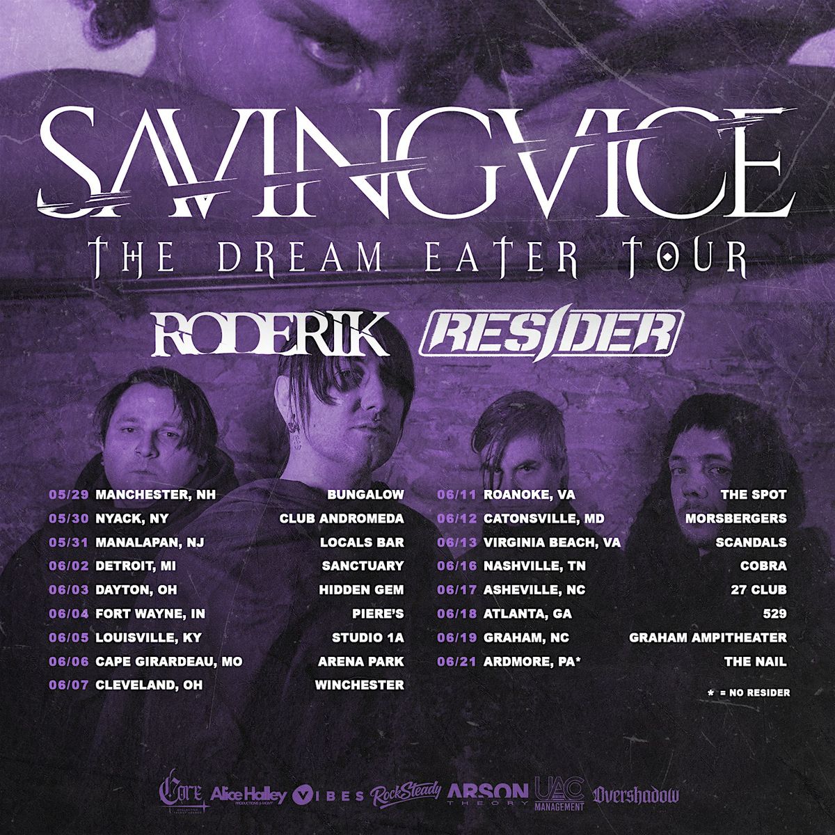 Dream Eater Tour: Saving Vice, RODERIK, Resider @ 27 Club