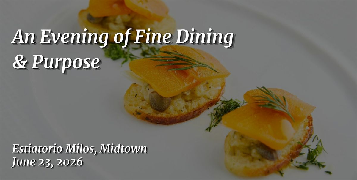 An Evening of Fine Dining and Purpose in Support of Hope Changes Everything