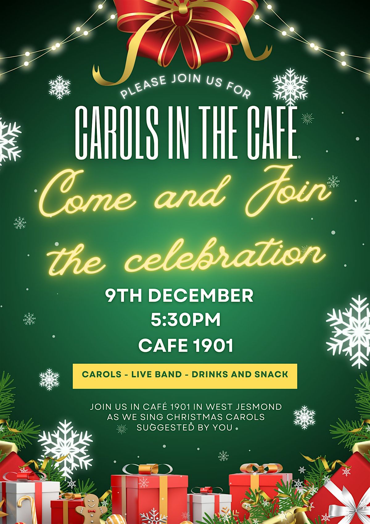 Carols in the Cafe 2025