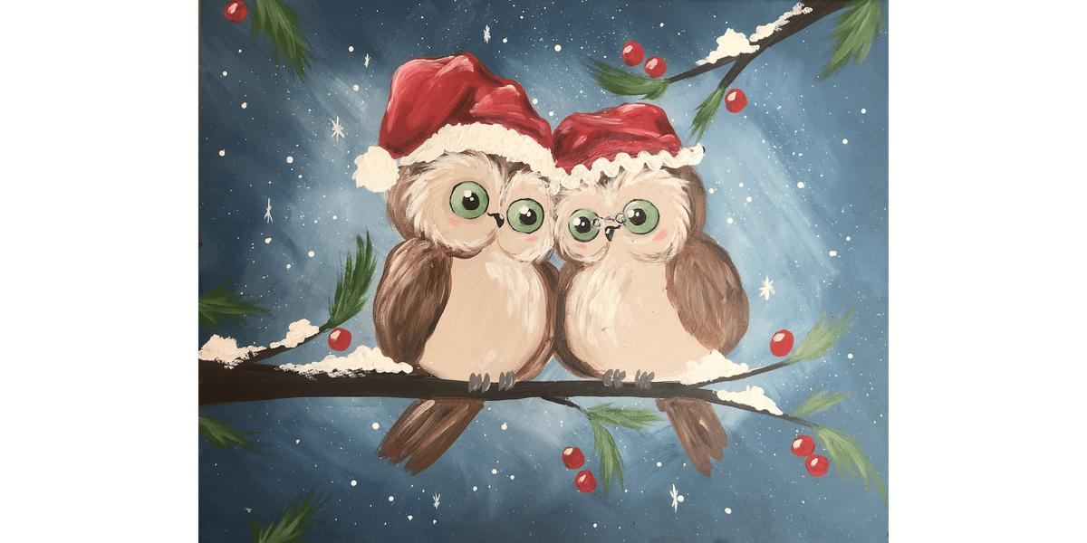Vintage Christmas Owls - Paint and Sip in Boston | Classpop!\u2122