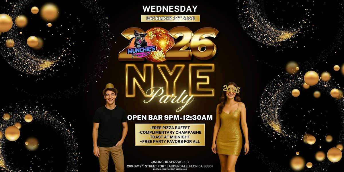 12\/31- NEW YEARS EVE PARTY @ MUNCHIE'S FORT LAUDERDALE