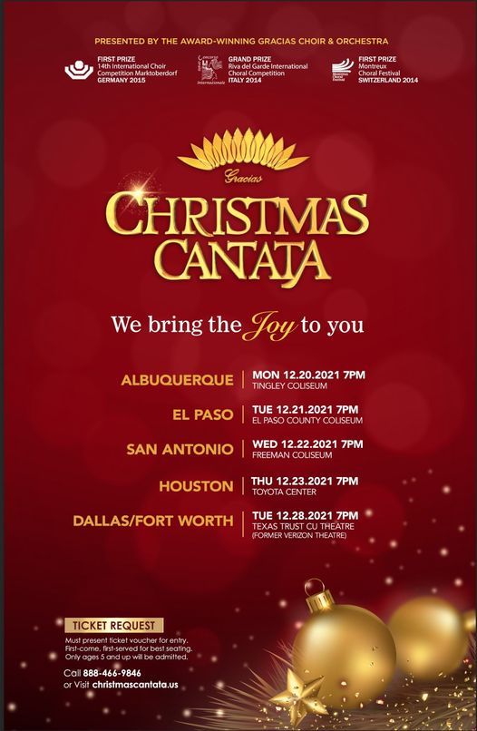 Christmas Cantata Dallas 2022 Christmas Cantata | Freeman Coliseum, San Antonio, Tx | December 22, 2021
