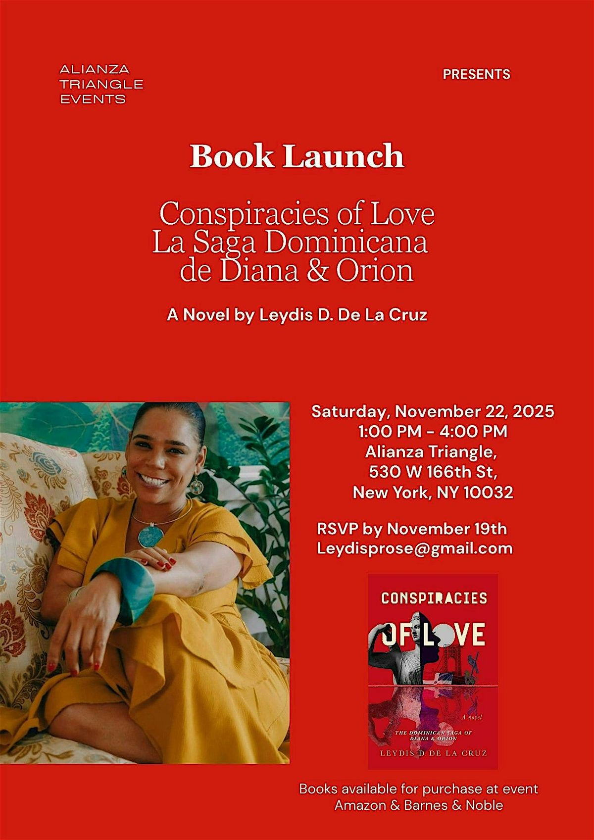 Conspiracies Of Love: The Dominincan Saga of Diana & Orion Book Launch
