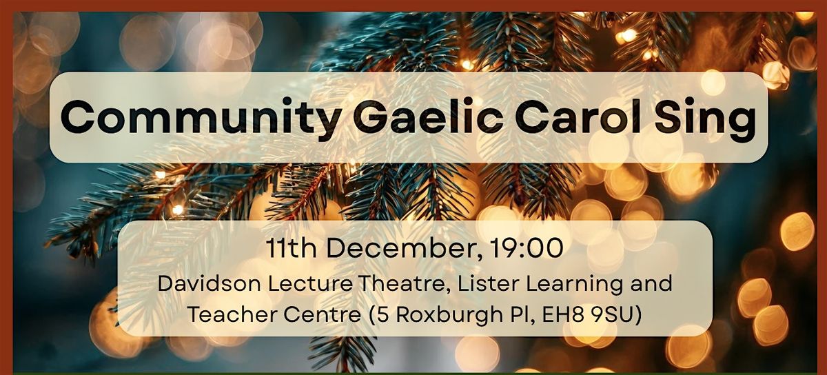 Edinburgh Community Gaelic Carol Sing