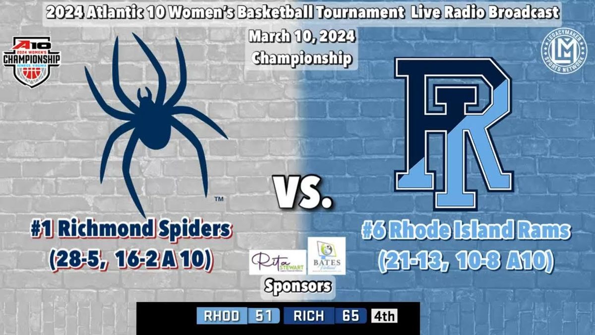 Rhode Island Rams Women's Basketball vs. Richmond Spiders