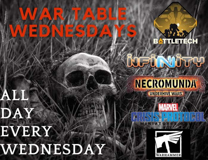Wartable Wednesdays Tower of Games Newport News August 10, 2022