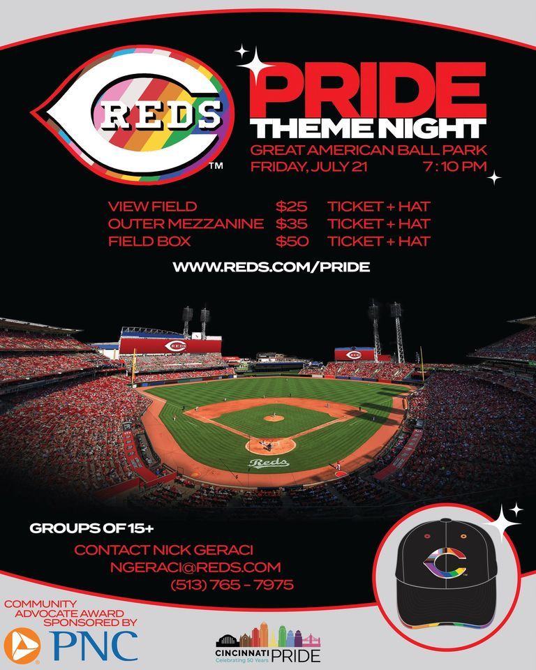 Pride Theme Night at Great American Ball Park & The Reds Great