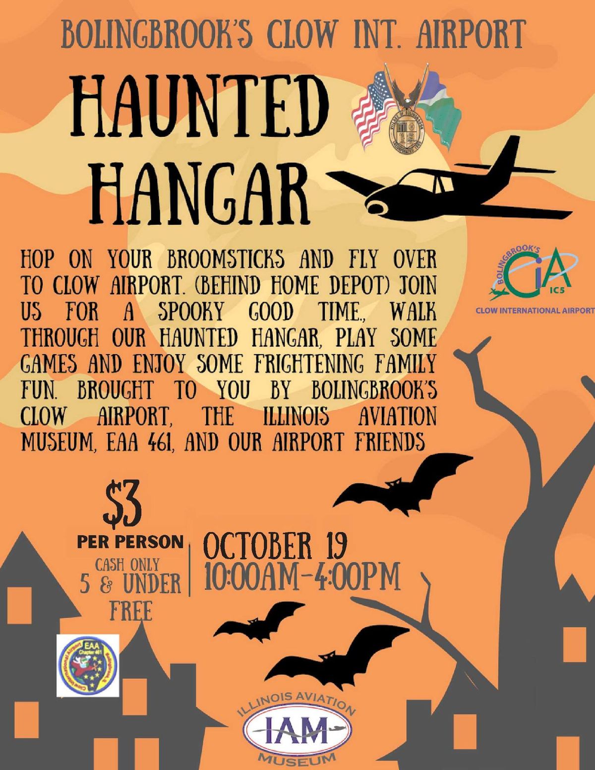 Haunted Hangar Bolingbrook Clow International Airport October 19, 2024