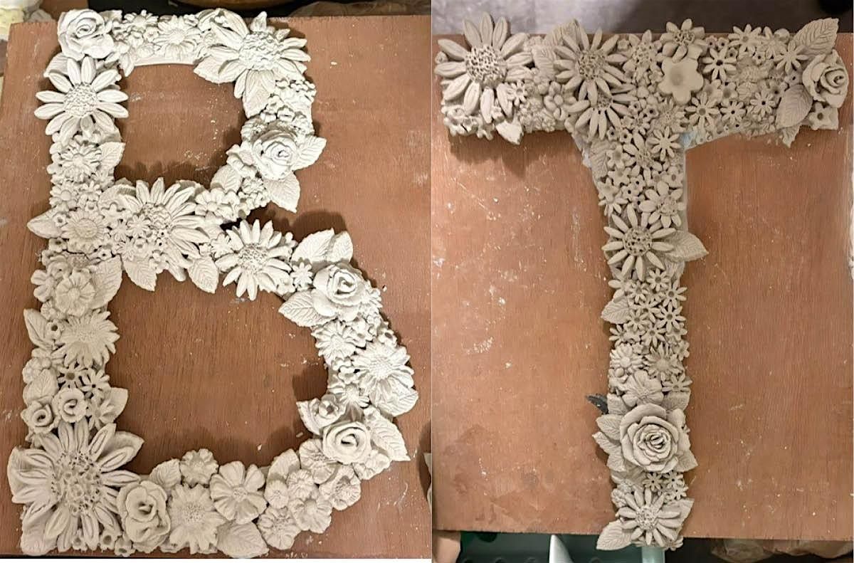 Clay Flower Letter Workshop for Adults