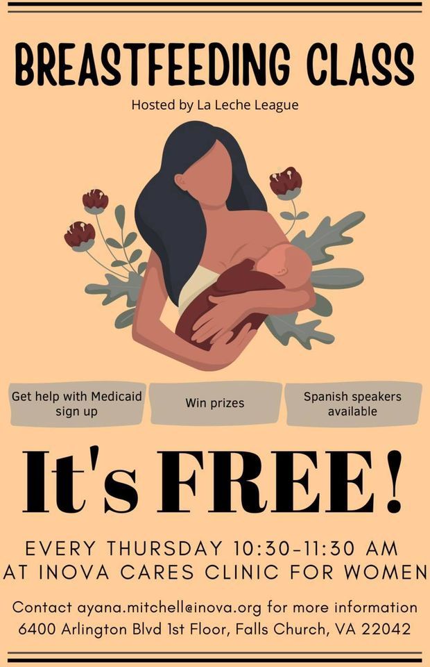 Free Breastfeeding class Clase de lactancia gratis Inova Cares