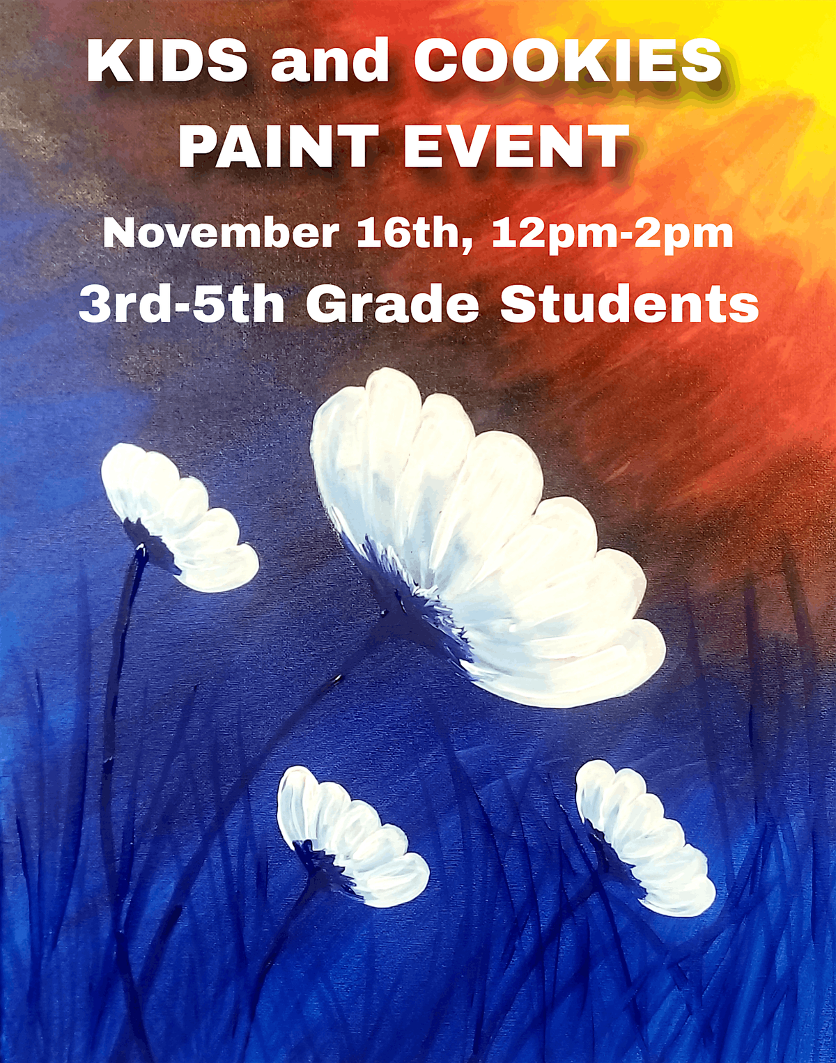 Kids Paint and Cookies Event\/ 3rd-5th Grade