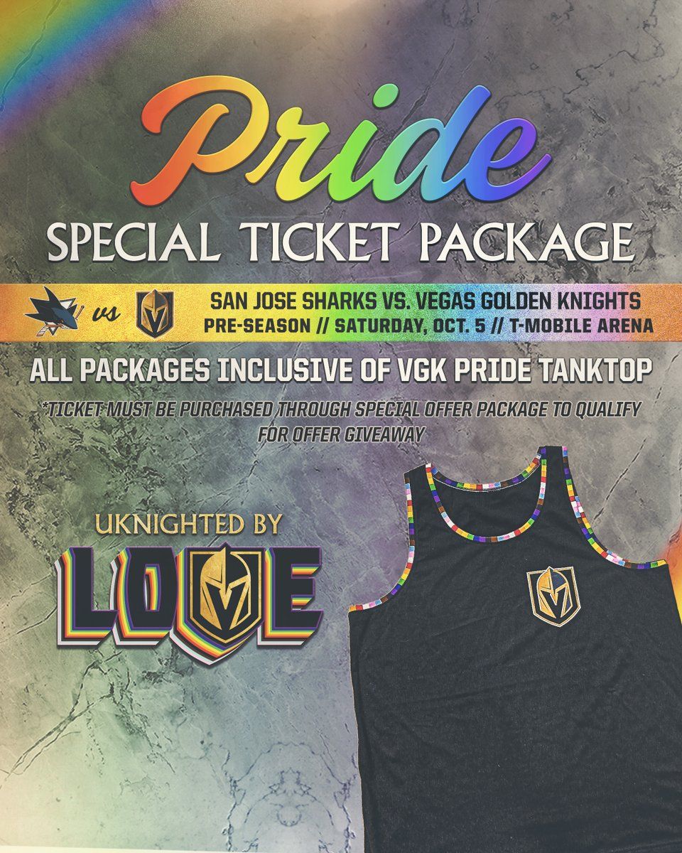 Vegas Golden Knights at San Jose Sharks at SAP Center