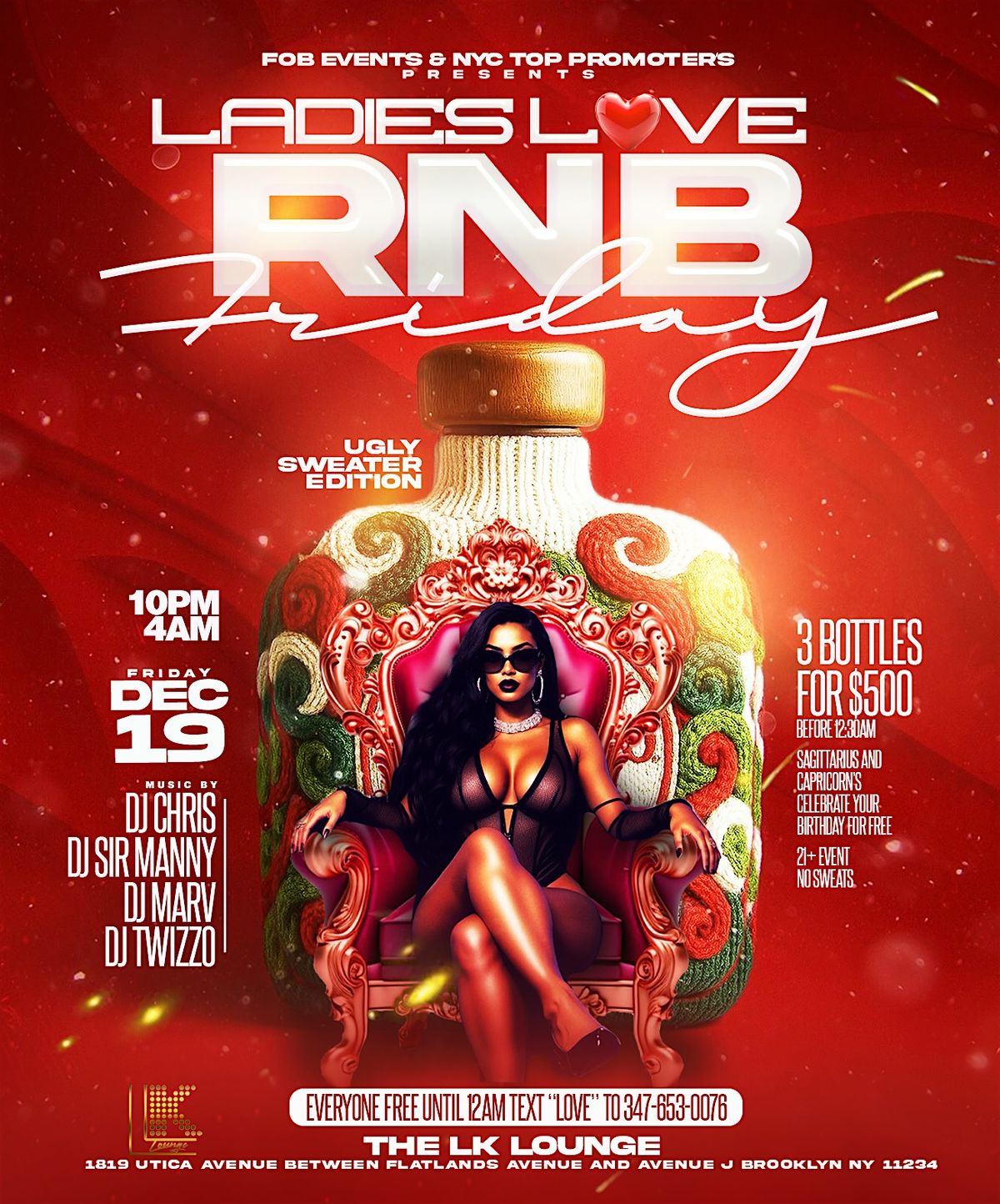 LADIES LOVE RNB FRIDAY UGLY SWEATER EDITION